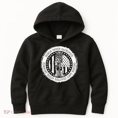Honor Their Sacrifice Comfort Their Beloved Left Behind Kids Hoodie