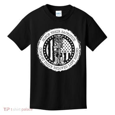 Honor Their Sacrifice Comfort Their Beloved Left Behind Kids T-Shirt
