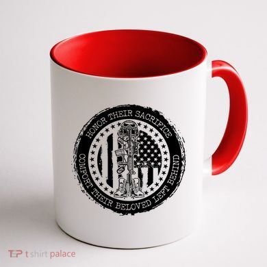 Honor Their Sacrifice Comfort Their Beloved Left Behind Coffee Mug back