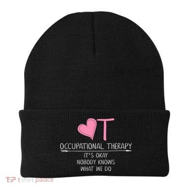 Heart OT Occupational Therapy Funny Therapist Assistant Beanie