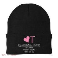 Heart OT Occupational Therapy Funny Therapist Assistant Beanie thumb 0