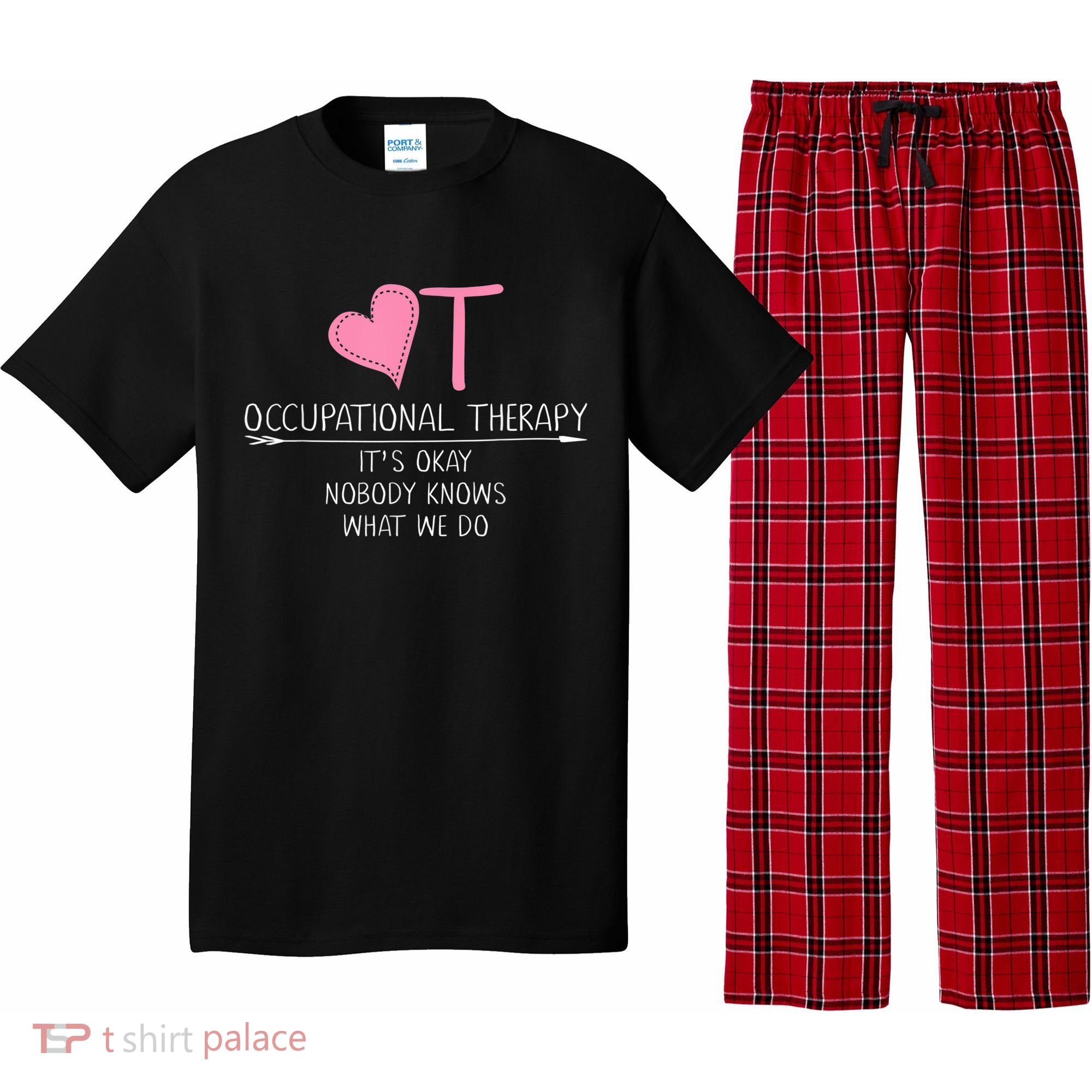 Heart OT Occupational Therapy Funny Therapist Assistant Pajama Set
