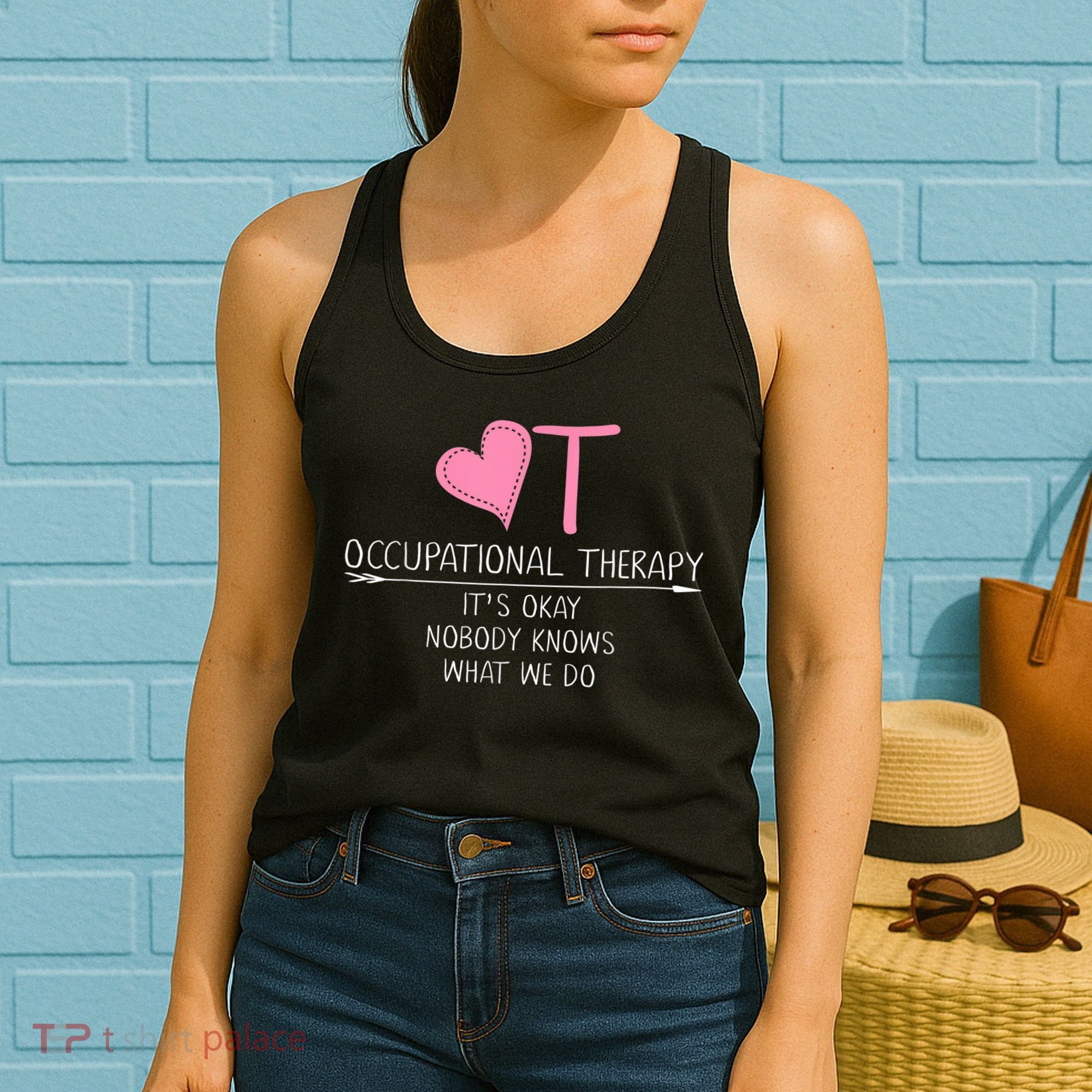 Heart OT Occupational Therapy Funny Therapist Assistant Women's Tank Top