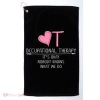 Heart OT Occupational Therapy Funny Therapist Assistant Golf Towel thumb 0