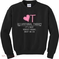 Heart OT Occupational Therapy Funny Therapist Assistant Kids Sweatshirt thumb 0