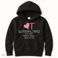 Heart OT Occupational Therapy Funny Therapist Assistant Kids Hoodie thumb 0