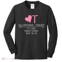 Heart OT Occupational Therapy Funny Therapist Assistant Kids Long Sleeve Shirt thumb 0