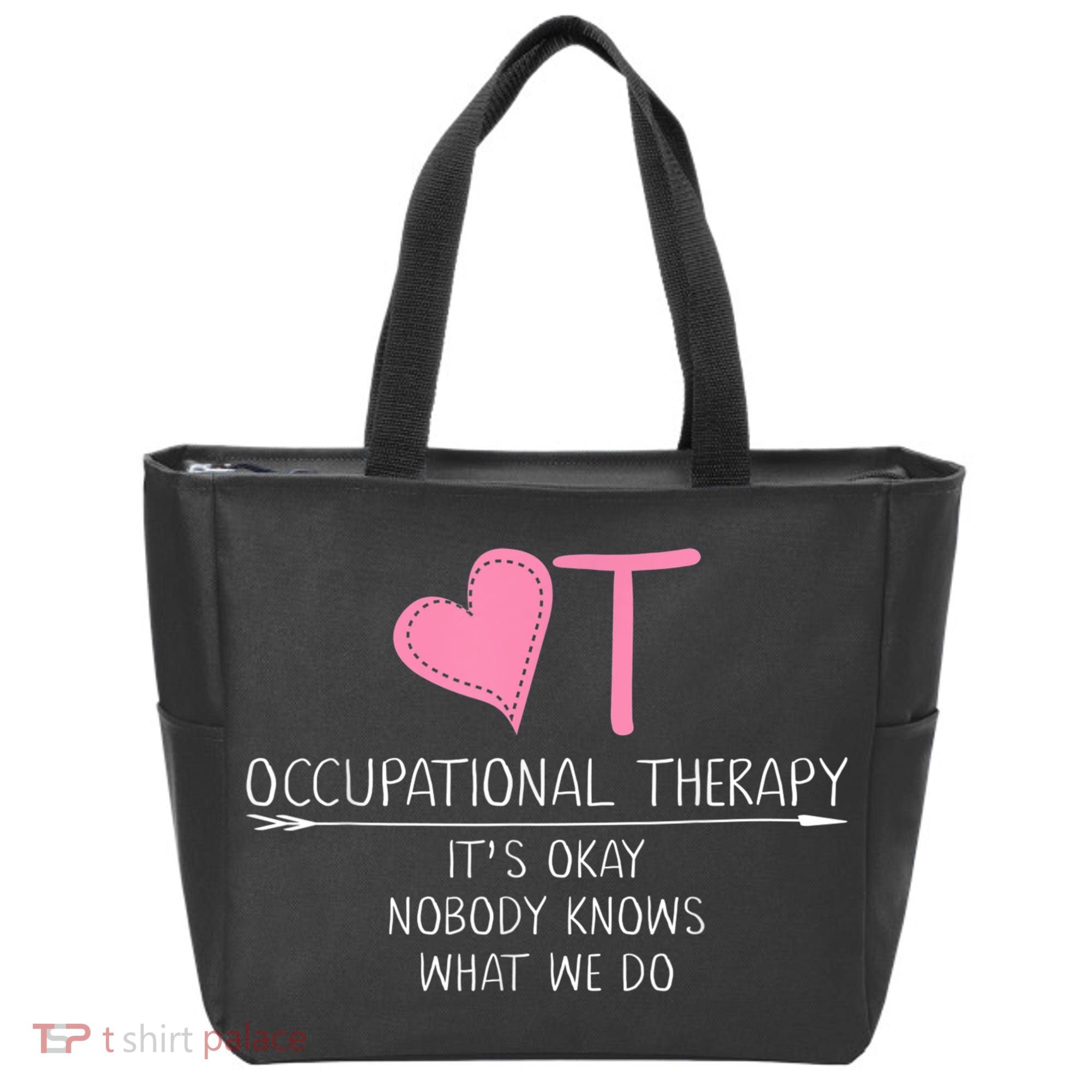 Heart OT Occupational Therapy Funny Therapist Assistant Tote Bag