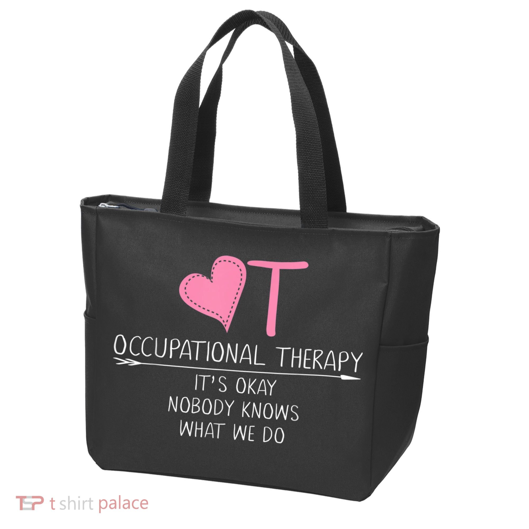 Heart OT Occupational Therapy Funny Therapist Assistant Tote Bag