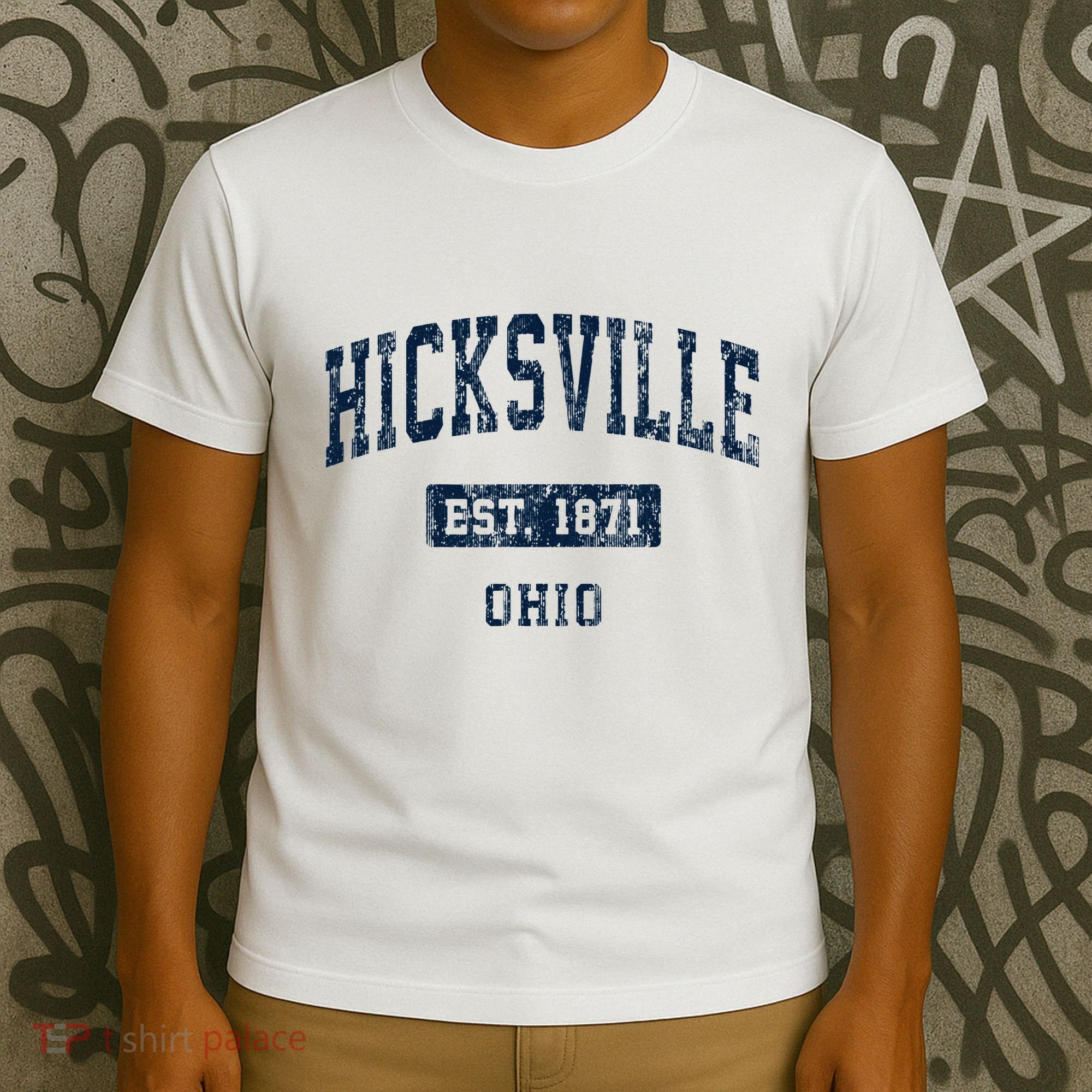 Hicksville Ohio Oh Vintage Sports Established T-Shirt