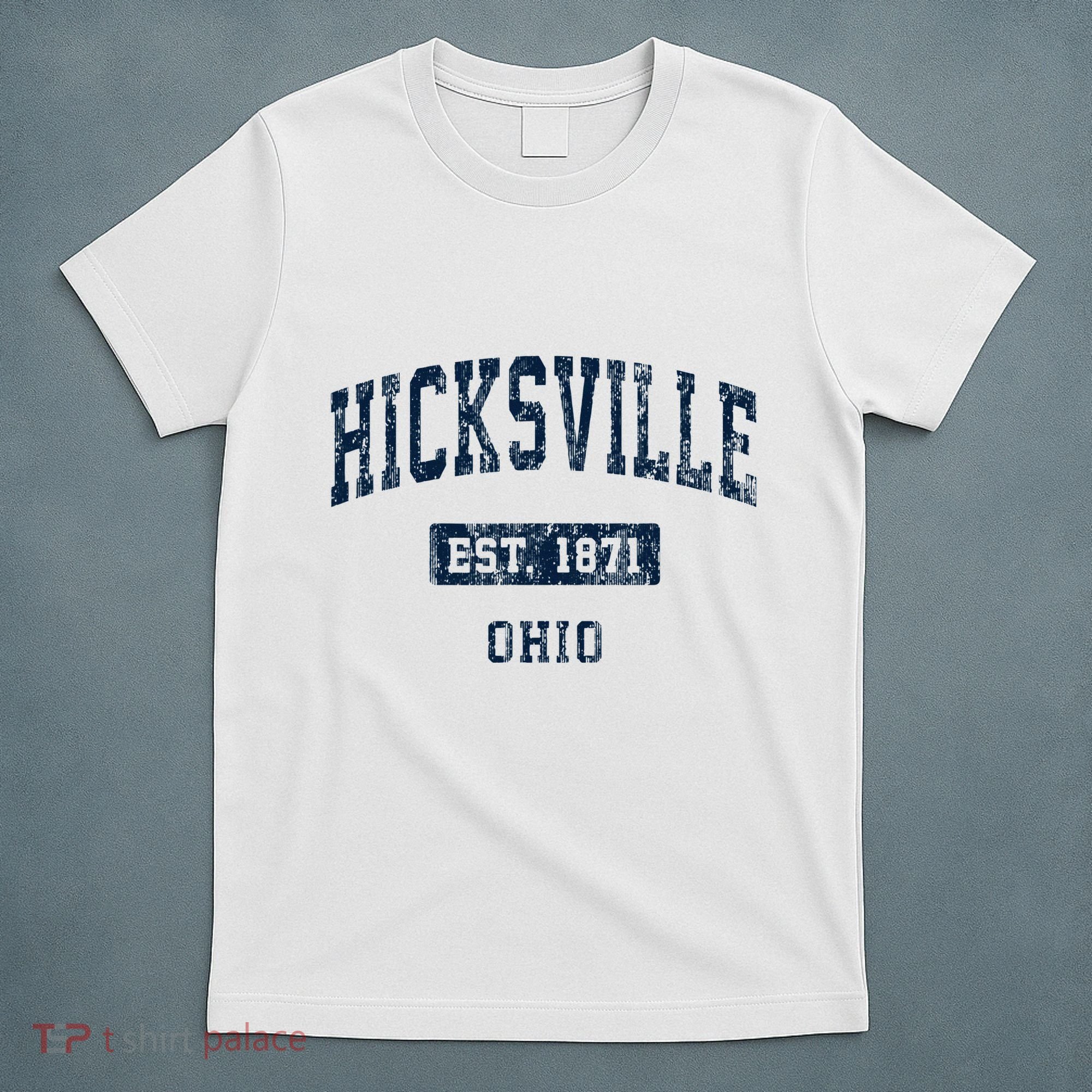Hicksville Ohio Oh Vintage Sports Established T-Shirt