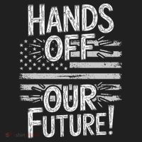 Hands Off Our Future Pro Democracy Anti MAGA Anti Oligarchy Beanie thumb 2