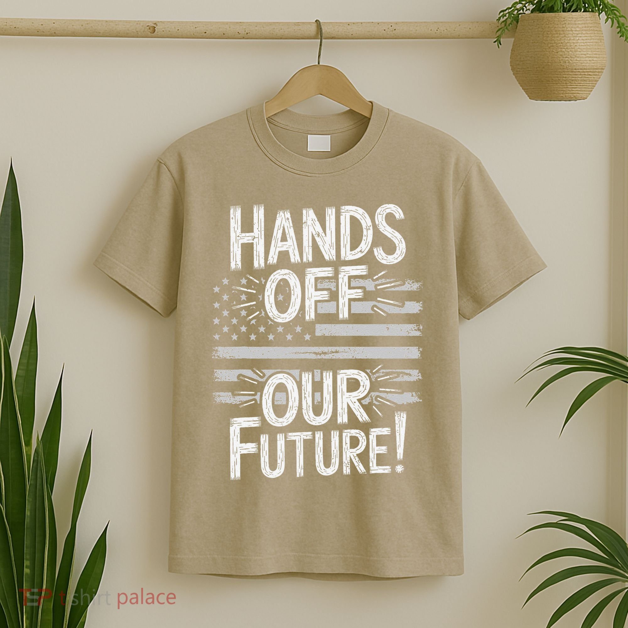 Hands Off Our Future Pro Democracy Anti MAGA Anti Oligarchy T-Shirt