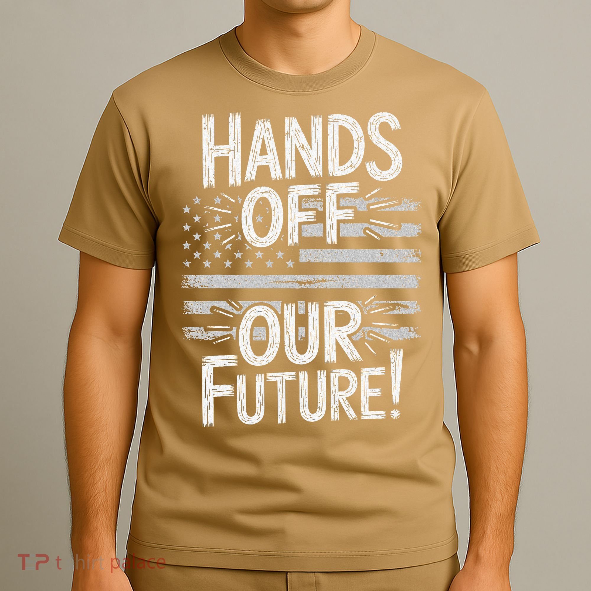 Hands Off Our Future Pro Democracy Anti MAGA Anti Oligarchy T-Shirt
