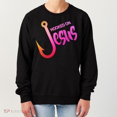 Hooked On Jesus Fish Hook Women's Sweatshirt