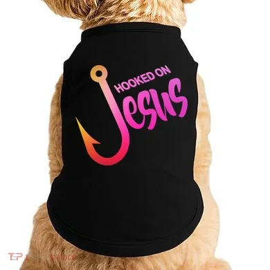 Hooked On Jesus Fish Hook Doggie Tank