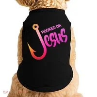 Hooked On Jesus Fish Hook Doggie Tank thumb 0