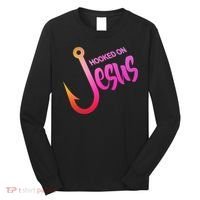 Hooked On Jesus Fish Hook Long Sleeve Shirt thumb 0