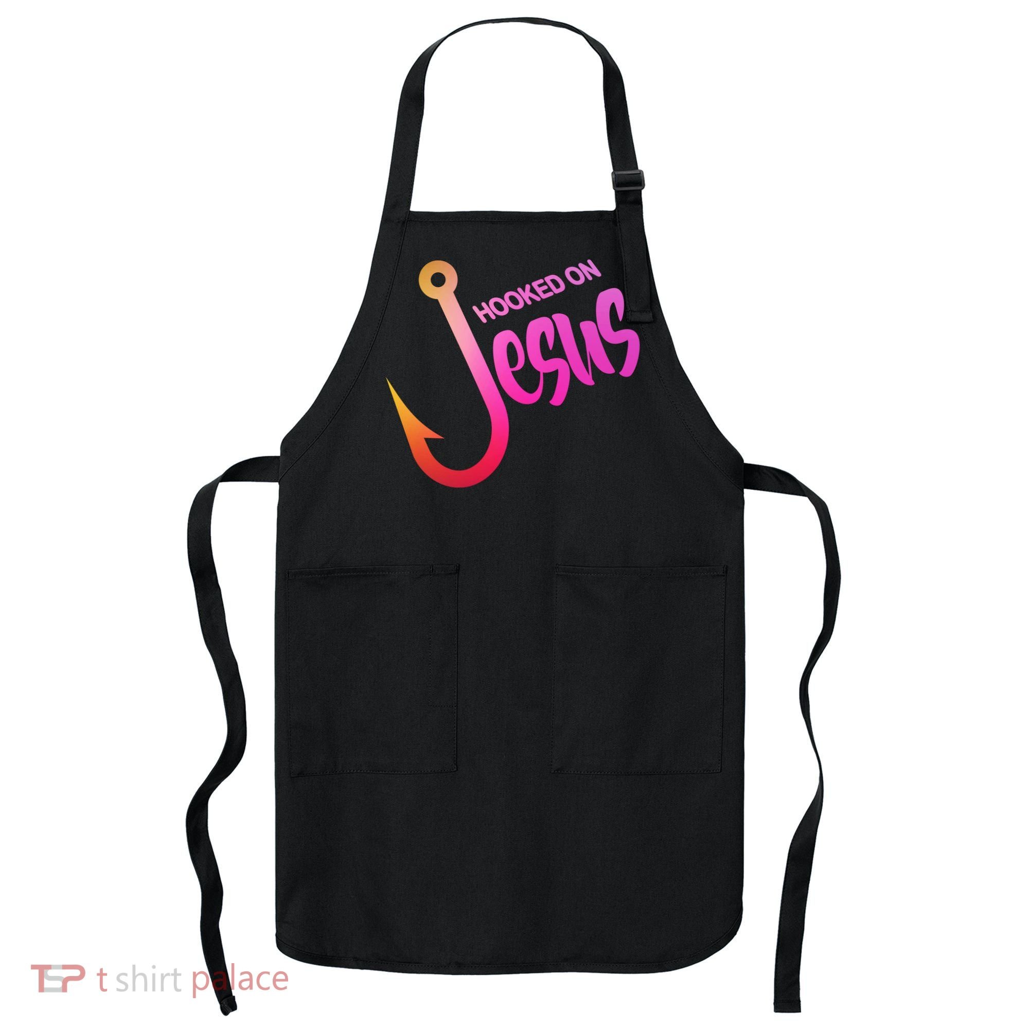 Hooked On Jesus Fish Hook Apron