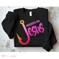 Hooked On Jesus Fish Hook Sweatshirt thumb 2