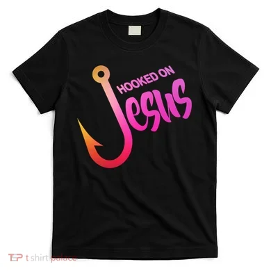 Hooked On Jesus Fish Hook T-Shirt