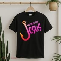 Hooked On Jesus Fish Hook T-Shirt thumb 2