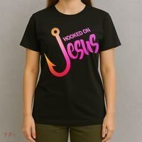 Hooked On Jesus Fish Hook T-Shirt thumb 4