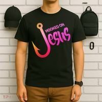 Hooked On Jesus Fish Hook T-Shirt thumb 6
