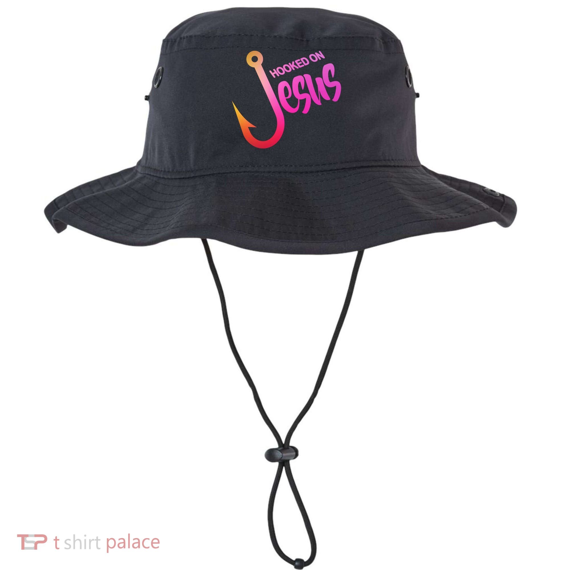 Hooked On Jesus Fish Hook Bucket Hat