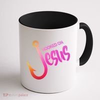 Hooked On Jesus Fish Hook Coffee Mug thumb 1