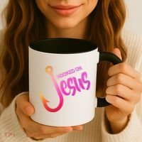 Hooked On Jesus Fish Hook Coffee Mug thumb 3