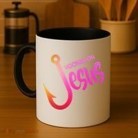 Hooked On Jesus Fish Hook Coffee Mug thumb 4