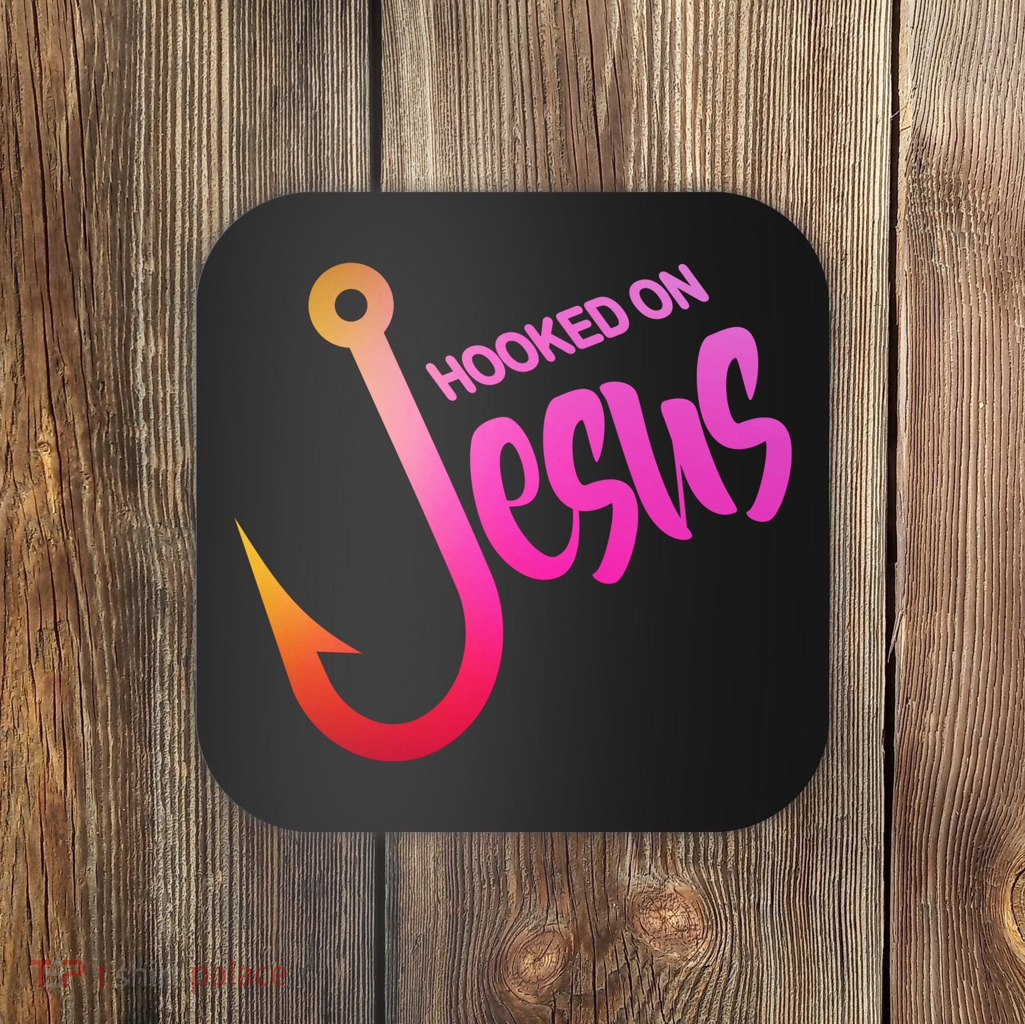 Hooked On Jesus Fish Hook Coaster
