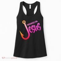 Hooked On Jesus Fish Hook Women's Tank Top thumb 0