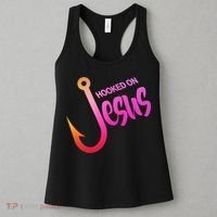 Hooked On Jesus Fish Hook Women's Tank Top thumb 3