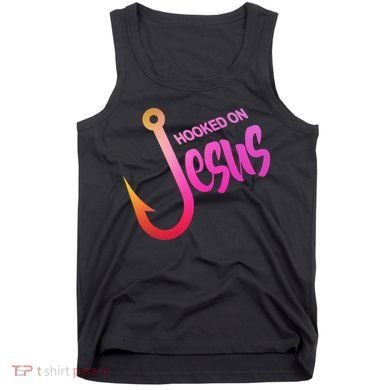 Hooked On Jesus Fish Hook Tank Top