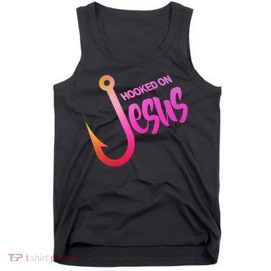 Hooked On Jesus Fish Hook Tank Top