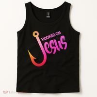 Hooked On Jesus Fish Hook Tank Top thumb 2