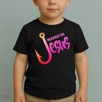 Hooked On Jesus Fish Hook Toddler T-Shirt thumb 2