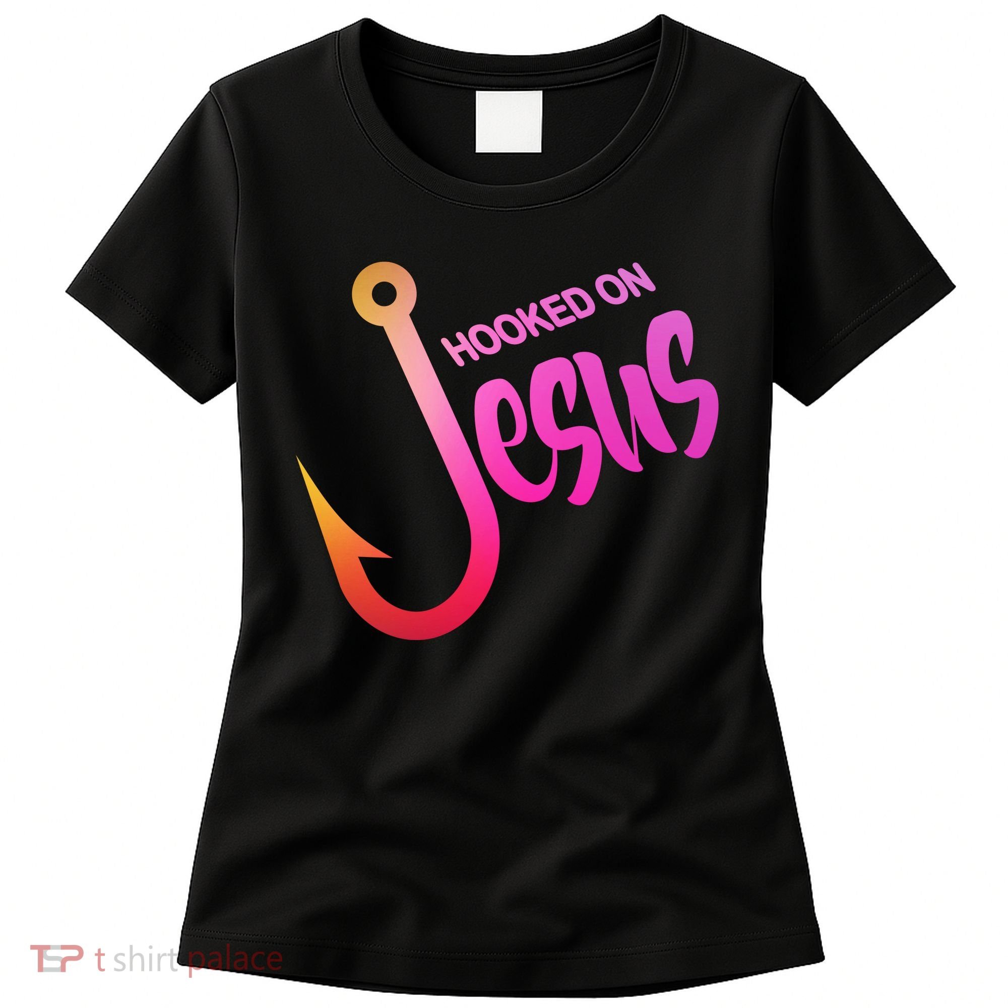 Hooked On Jesus Fish Hook Women's T-Shirt