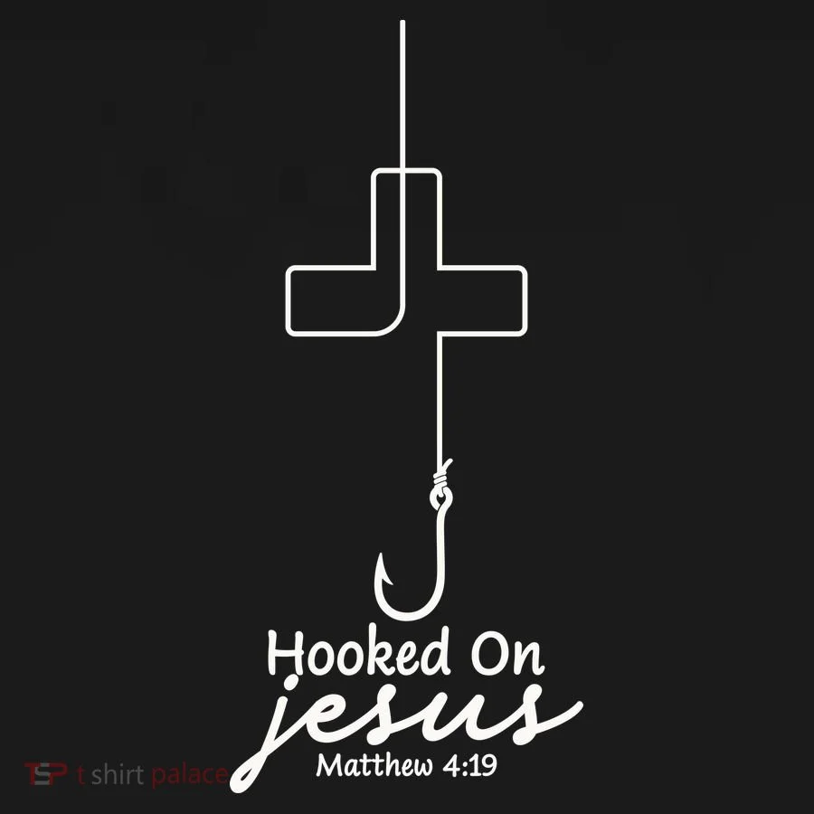 Hooked On Jesus Fish Hook Women's T-Shirt
