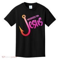 Hooked On Jesus Fish Hook Kids T-Shirt thumb 0