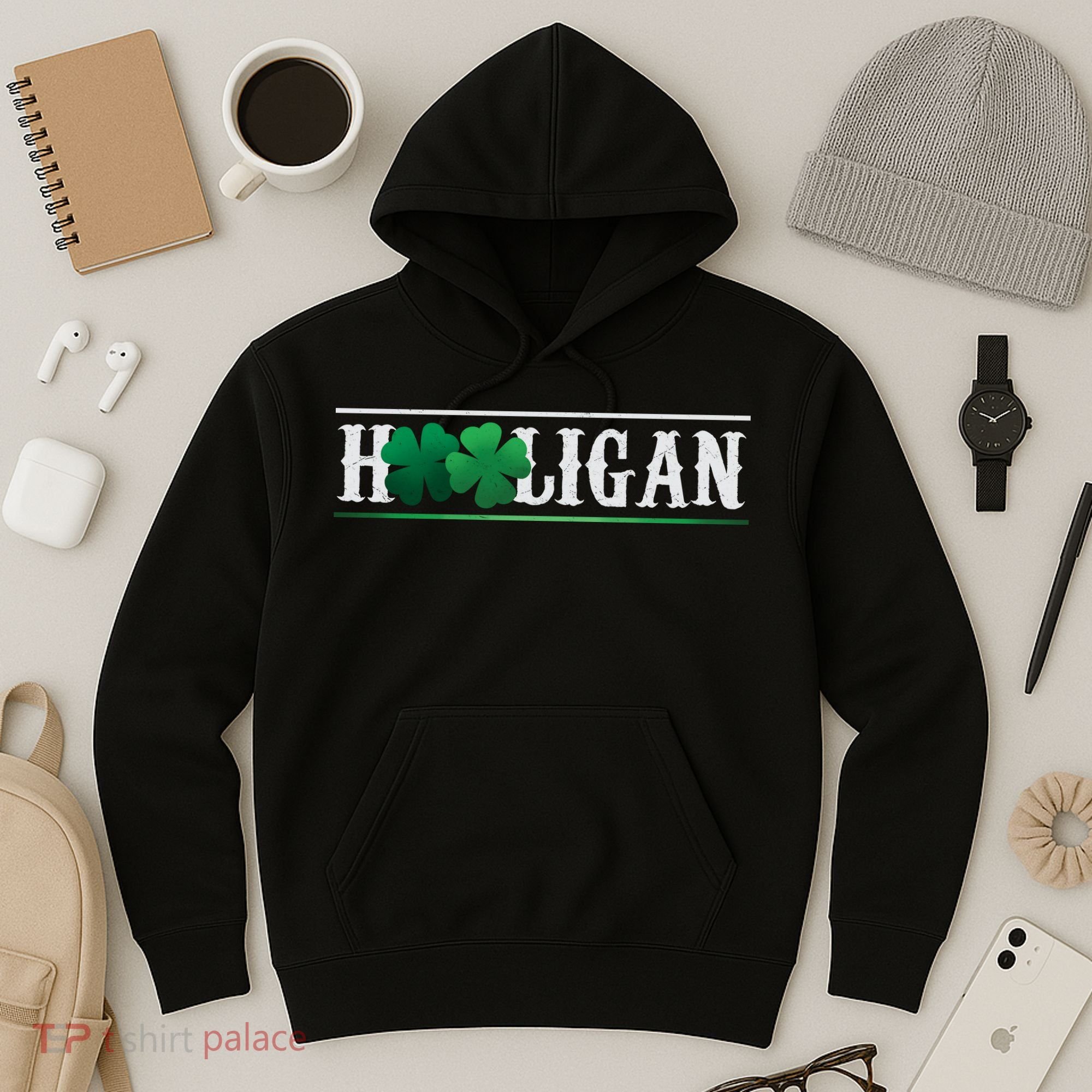 Hooligan Irish Clover St. Patrick's Day Hoodie