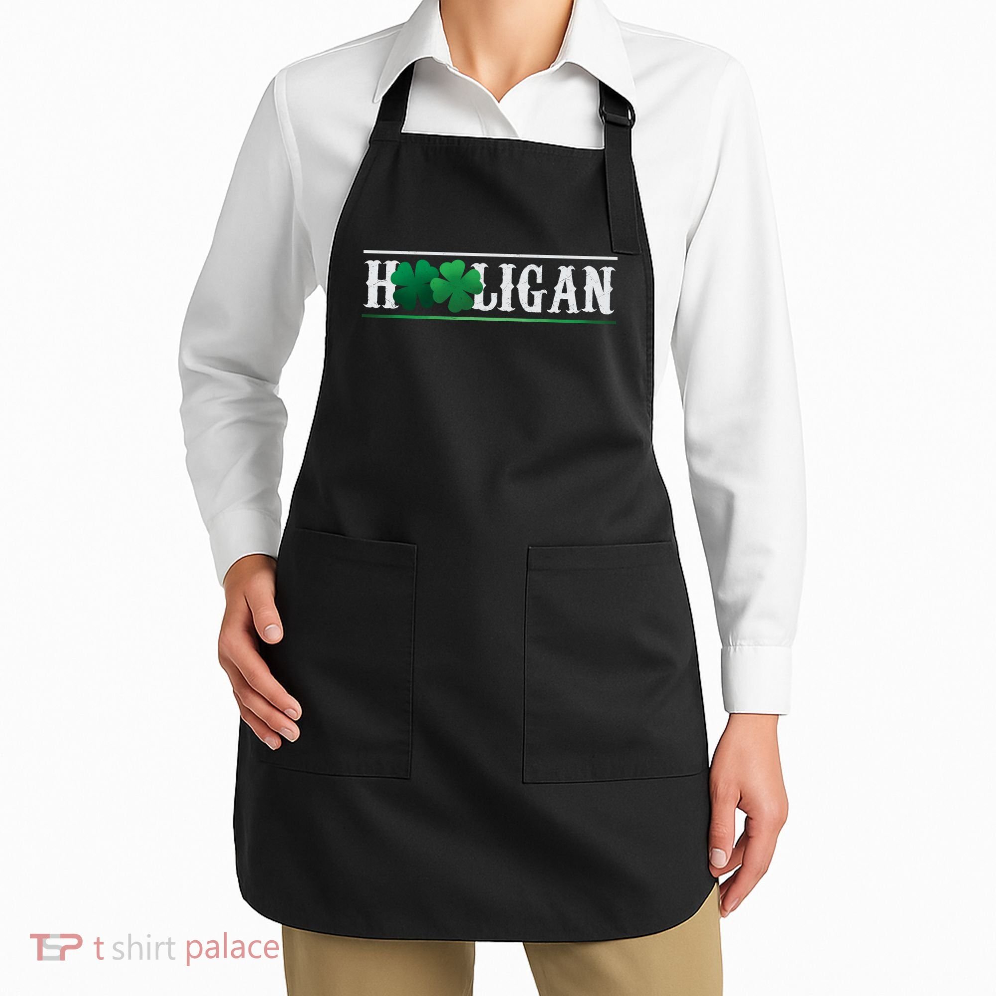 Hooligan Irish Clover St. Patrick's Day Apron