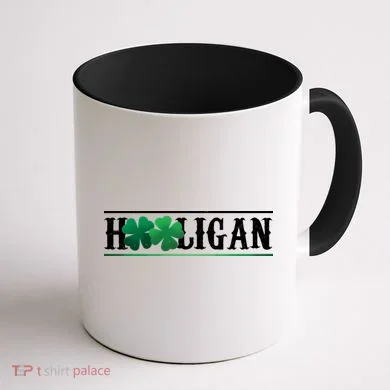 Hooligan Irish Clover St. Patrick's Day Coffee Mug back