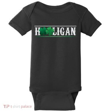 Hooligan Irish Clover St. Patrick's Day Baby Bodysuit