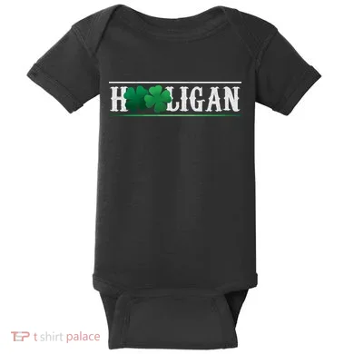 Hooligan Irish Clover St. Patrick's Day Baby Bodysuit