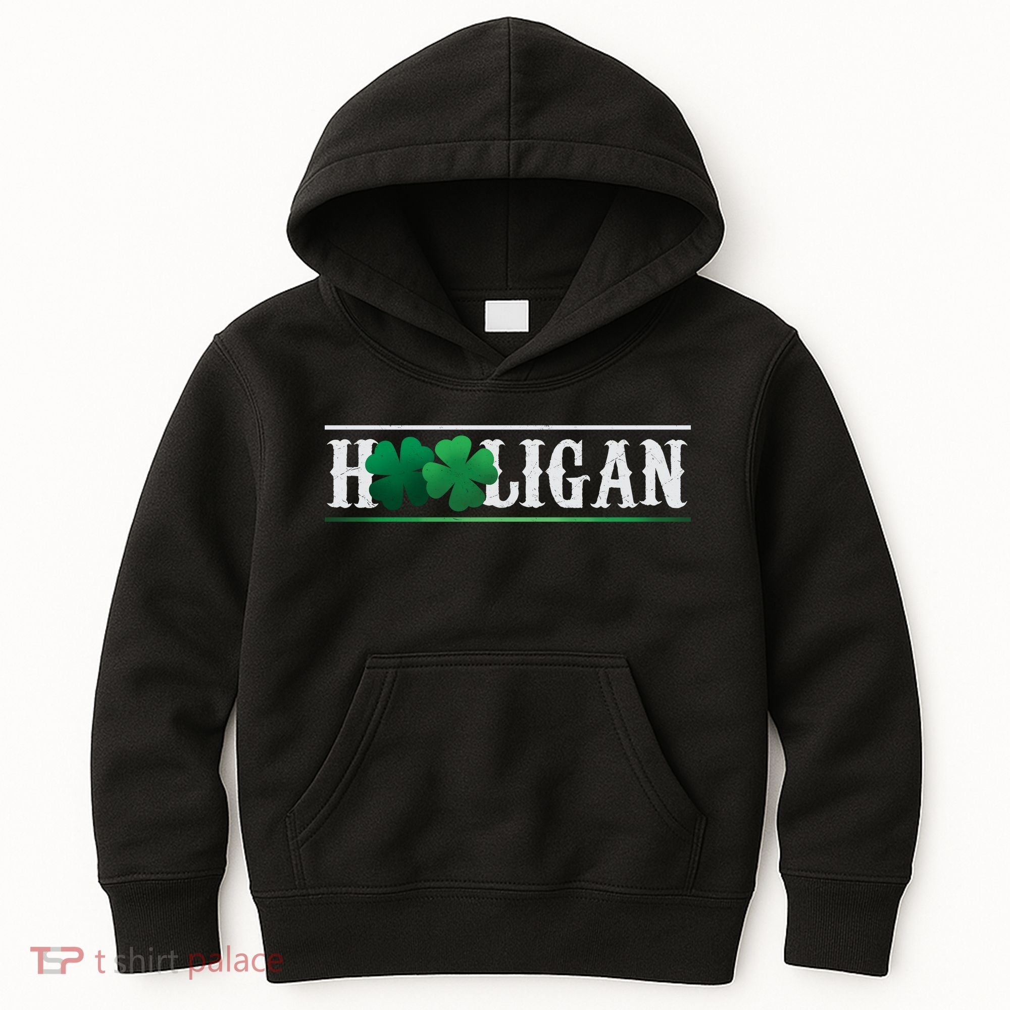 Hooligan Irish Clover St. Patrick's Day Kids Hoodie
