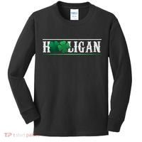 Hooligan Irish Clover St. Patrick's Day Kids Long Sleeve Shirt thumb 0
