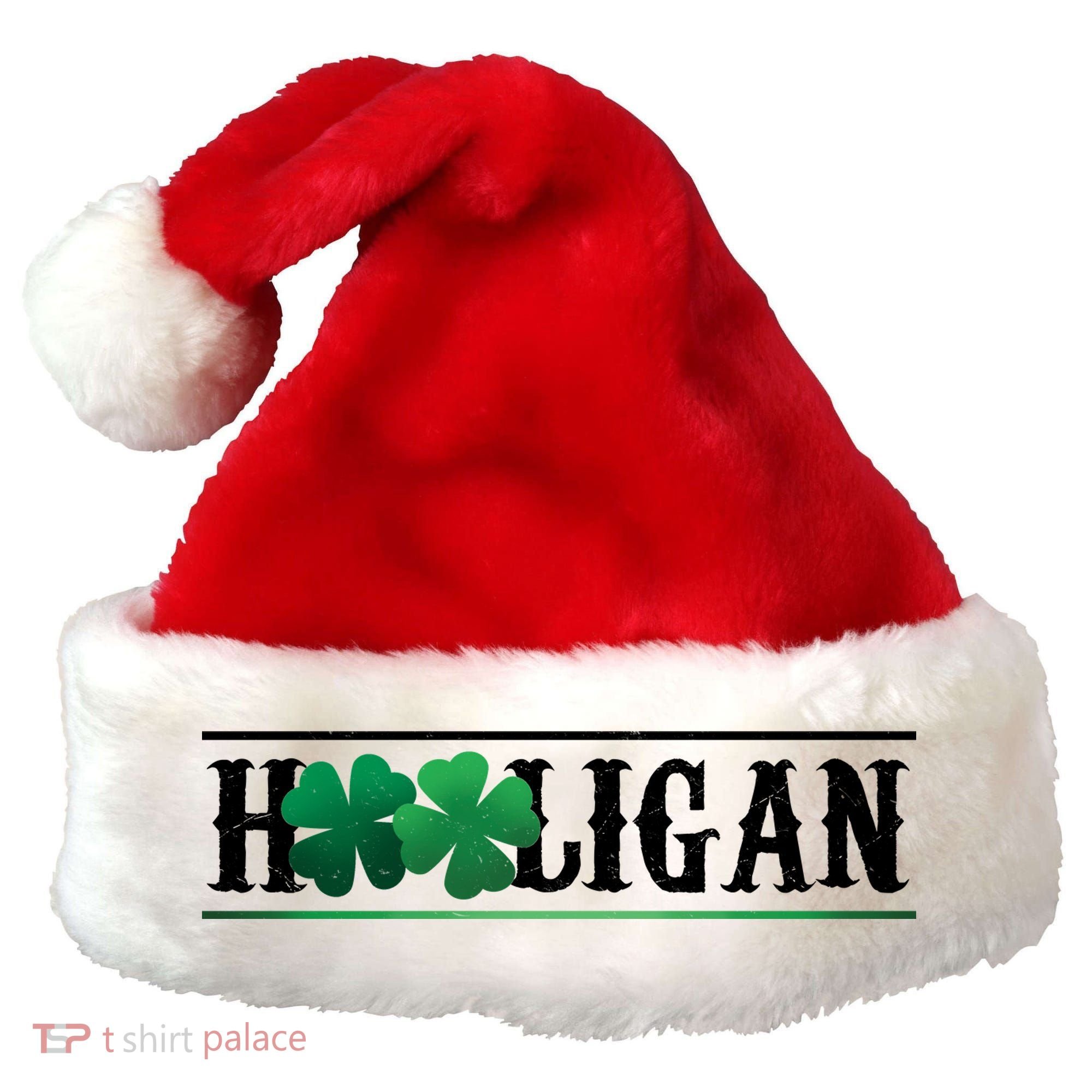 Hooligan Irish Clover St. Patrick's Day Santa Hat